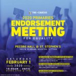 GLBT Caucus 2020 Primaries Endorsement Meeting
