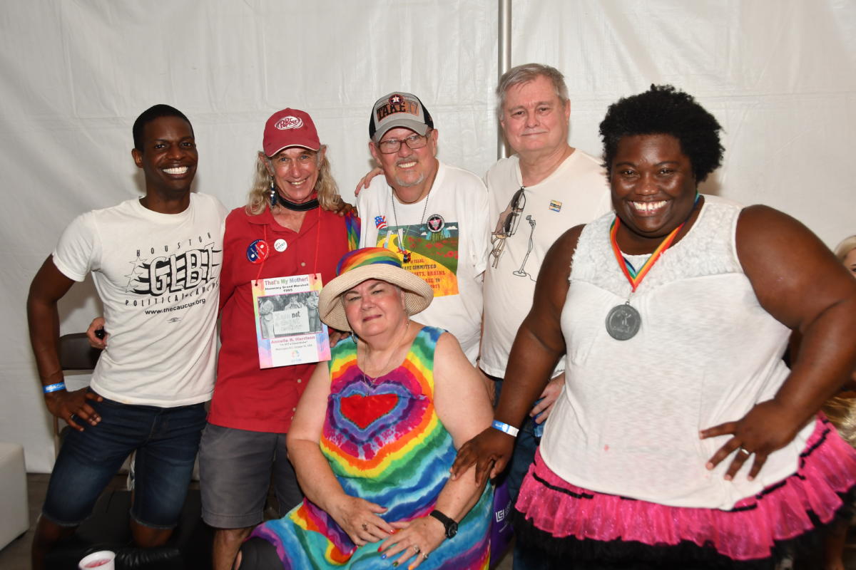 (Left to Right) Mike Webb, C. Patrick McIlvain (Representing his mother, Annella Harrison), Brian Keever, Deborah Bell, JD Doyle, and Fran Watson